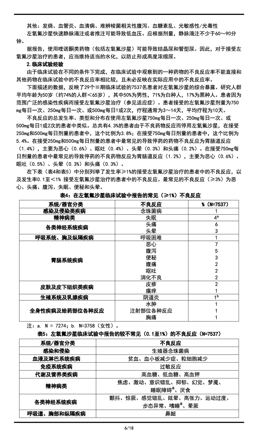 左氧氟沙星氯化钠注射液说明书2023.11.03（01版）-06.jpg